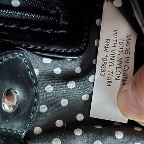 Lulu Guiness Black Purse with Umbrella Embroidery Design - Picture 8 of 10